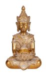 Buddha sitting gold with tealight