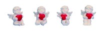 Baby angel with red heart h=4-4,5cm