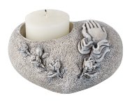 Tomb heart for candle "praying hands"