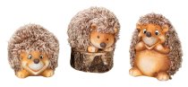 Hedgehog with fabric hairs h=11+16,5cm