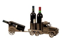 Wine-bottle holder "truck with trailer"