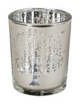 Glass-Tealightholder family tree silver