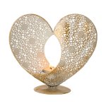 Metal heart for tealight h=19,5cm