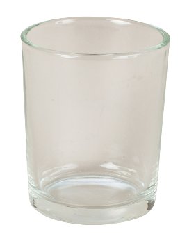 Glass-Tealightholder clear glass h=6,7cm
