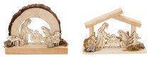 Wooden nativity with wooden figures