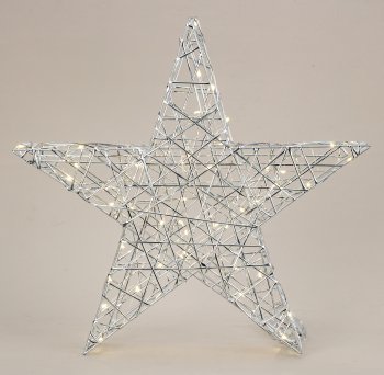 Shinning (warm white) star silver