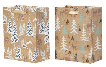 present bag xmas tree & reindeer