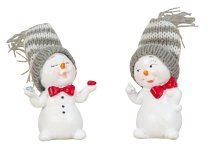 Cute snowman with grey/white hat