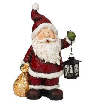 Santa standing with lantern for tealight