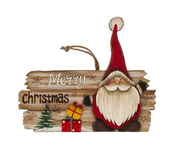 Wooden xmas plate "Merry Christmas" with