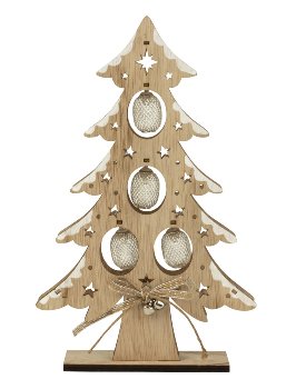 Holz-Weihnachtstannenbaum mit LED-Licht