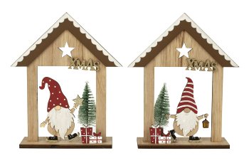 Weihnachtshaus "Xmas" aus Holz h=22cm