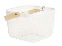 Metal basket white for carrying with