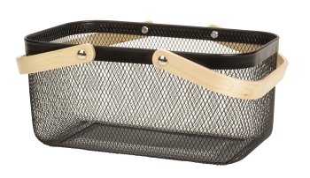 Metal basket black for carrying with