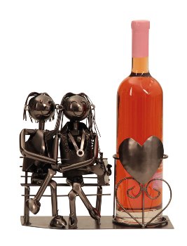 Metal Wine-bottle holder "couple on