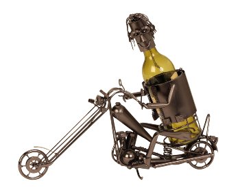 Metal Wine-bottle holder "motorbike
