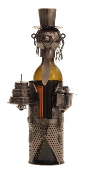 Metal Wine-bottle holder "birthday"