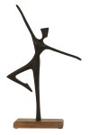 Woman-Figure in dance position on wooden