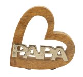 Words "PAPA" on wooden base h=15cm