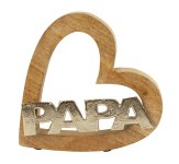 Words "PAPA" on wooden base h=25cm