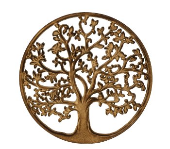 MDF Family tree wall decoration brown
