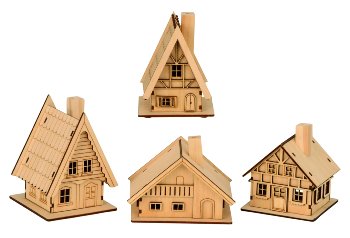 Häuser f. Räucherkegel h=11-12,5cm sort.