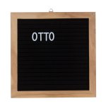Wooden letter board 25x25cm with 288