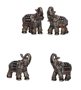 Elephant with glitter stones h=6,5-7cm