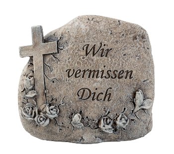 Grabstein "Wir vermissen Dich" h=11cm