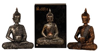 Buddha with tealightholder h=26,5cm