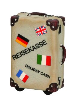 Suitcase-money bank h=15cm w=11cm