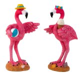 Urlaubs-Flamingo h=21,5+22cm b=10+11cm