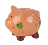 Money pig with lucky symbols h=10,5cm