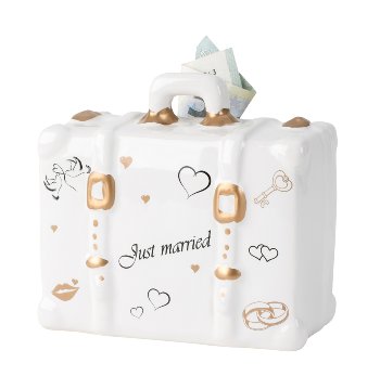 Suitcase-money bank "Just married"