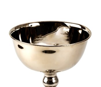 Metal bowl silver h=6cm d=14cm for