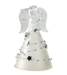 Glass angel with star decoration h=11cm