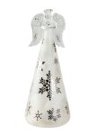 Glass angel with crystal skirt h=20cm
