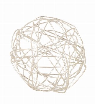 Wire ball silver d=4cm
