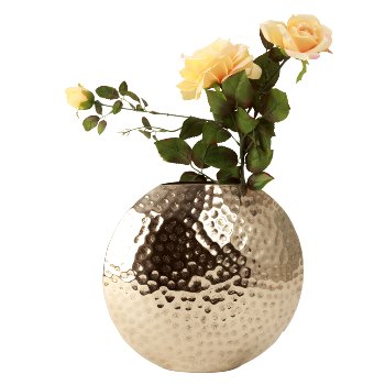 Vase glänzend vernickelt h=27cm