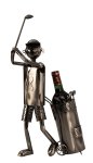 Metal Wine-bottle holder "golfer" h=53cm