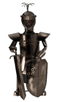 Metal Wine-bottle holder "knight with