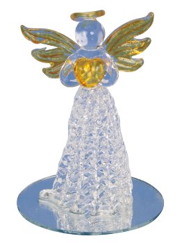 Glass angel h=8cm packed h=10,5cm in