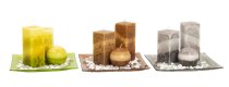 Candle set: 3 scented candles d=6,3cm +
