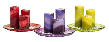 Candle set: 3 scented candles d=5cm,