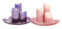 Candle set: 3 scented candles d=5cm,
