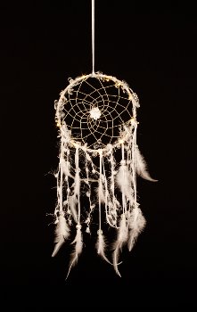 Dreamcatcher with glass pearls and