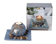 Tealightholder with heart-decoration &