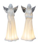 Angel porcelain standing with silver