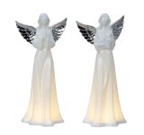 Engel Porzellan stehend mit silber