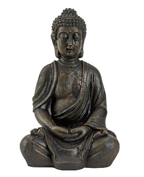 Buddha sitting h=30,5cm w=20cm brown